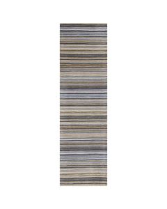 Carter Stripe Rug - Grey -  Runner 60 x 230 cm