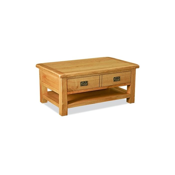 Winchester Large Coffee Table with Drawer & Shelf