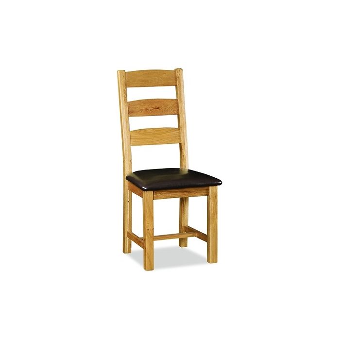 Winchester Slatted Dining Chair with PU seat