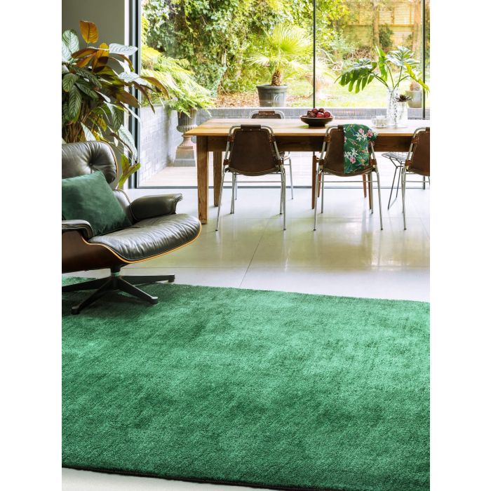 Milo Soft Plain Rug - Green -  200 x 290 cm (6'7