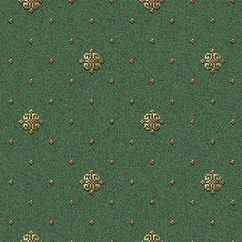 Ulster Carpets Athenia Motif Green carpet swatch