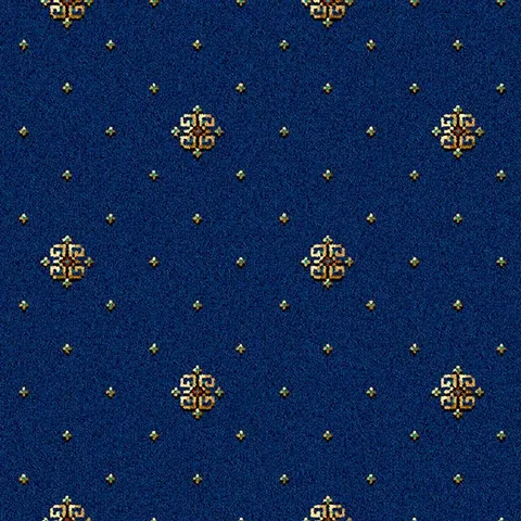 Ulster Carpets Athenia Motif Royal Blue carpet swatch