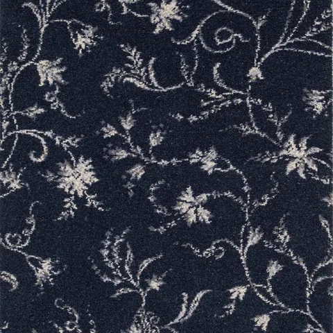 Brintons Classic Florals Nouveau Parterre French Blue carpet swatch