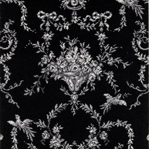 Brintons Classic Florals Nouveau Toile Empire Noir carpet swatch