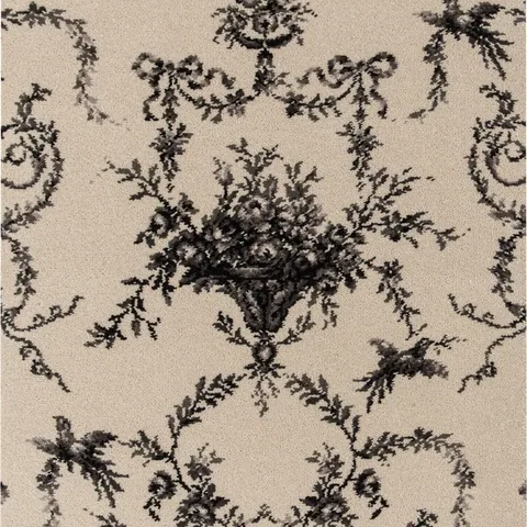 Brintons Classic Florals Nouveau Toile Empire Silver carpet swatch