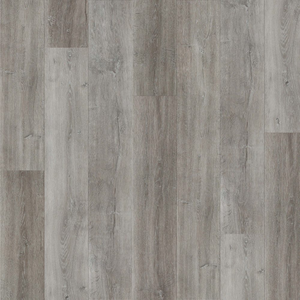 Aspect Urban Planks LVT in Espresso — weathered grey oak plank with bevelled edges