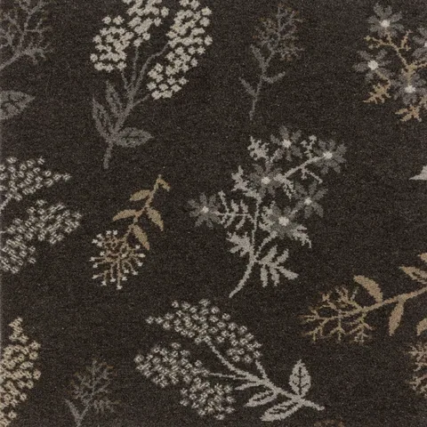 Brintons Purely Natural Flora and Fauna Wild Flower Graphite carpet swatch