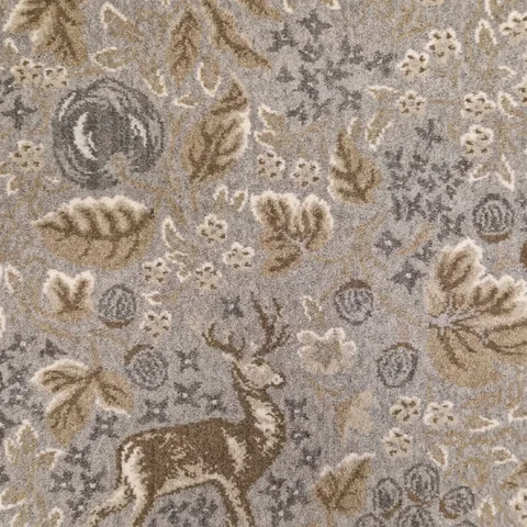 Brintons Purely Natural Flora and Fauna Woodland Stag Cloud carpet swatch