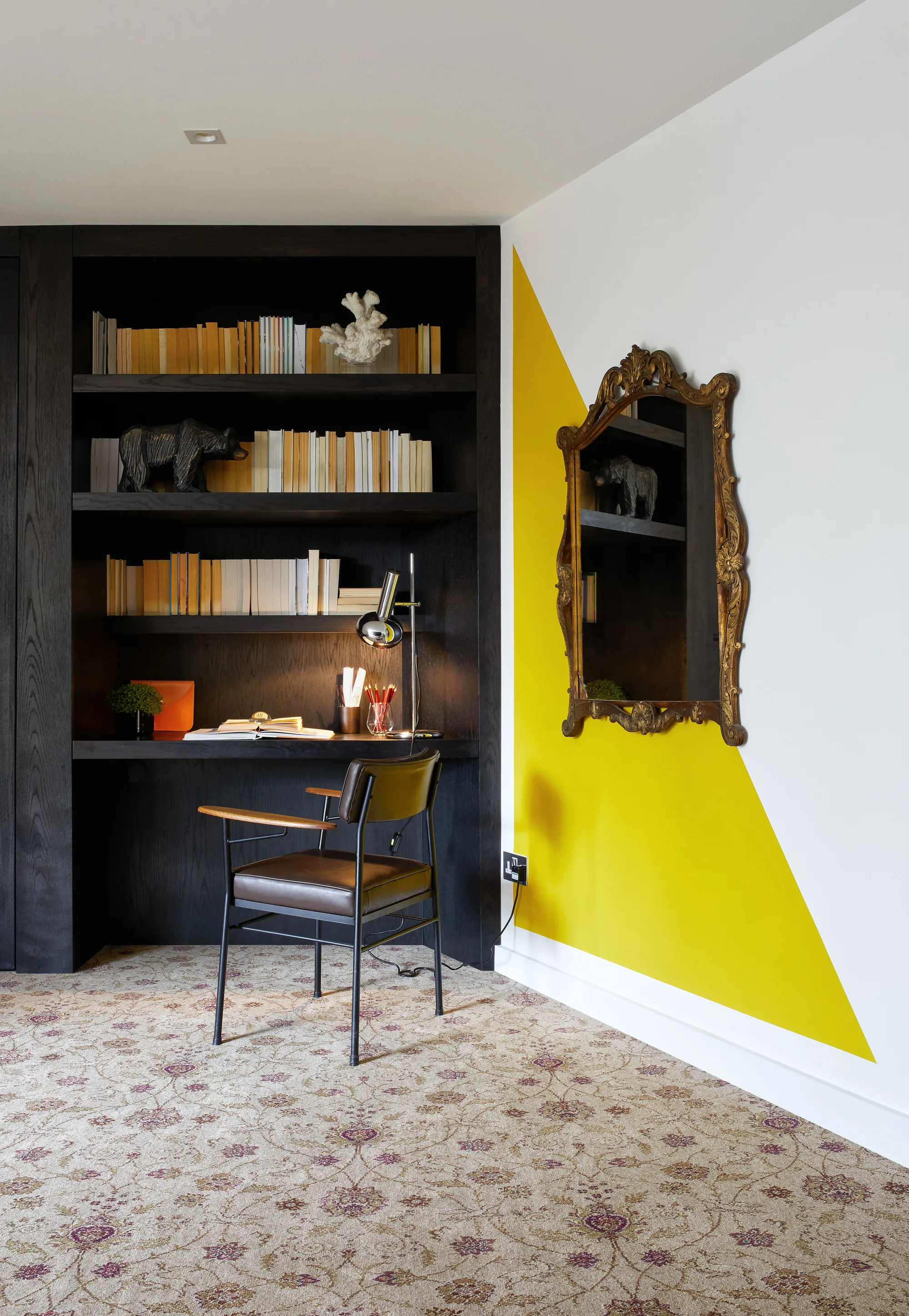 Brintons Renaissance Classics Majnu Gold Dusk carpet in a study