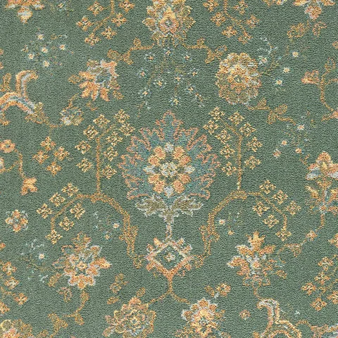 Brintons Renaissance Green Palmette carpet swatch