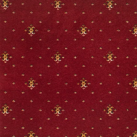 Brintons Royal Coronet Burgundy Red carpet swatch