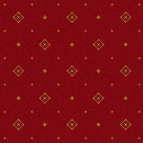 Ulster Carpets Tazmin Motif Red carpet swatch