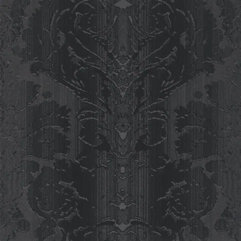 Brintons Timorous Beasties Collection by Brintons Damask Jet carpet swatch