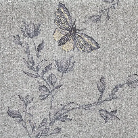 Brintons Timorous Beasties Collection by Brintons Ruskin Butterfly Silver carpet swatch