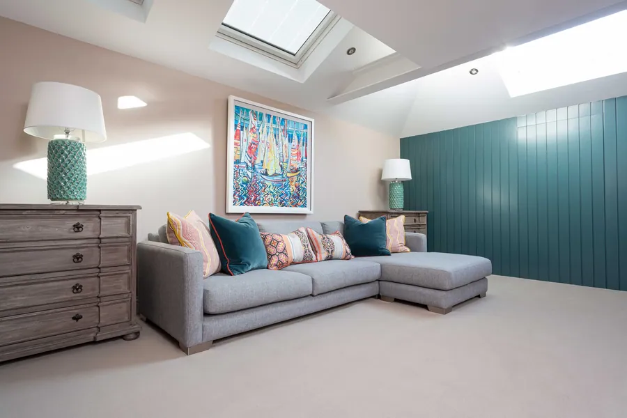 Ulster Velvet Canvas carpet in a sitting room with a fireplace